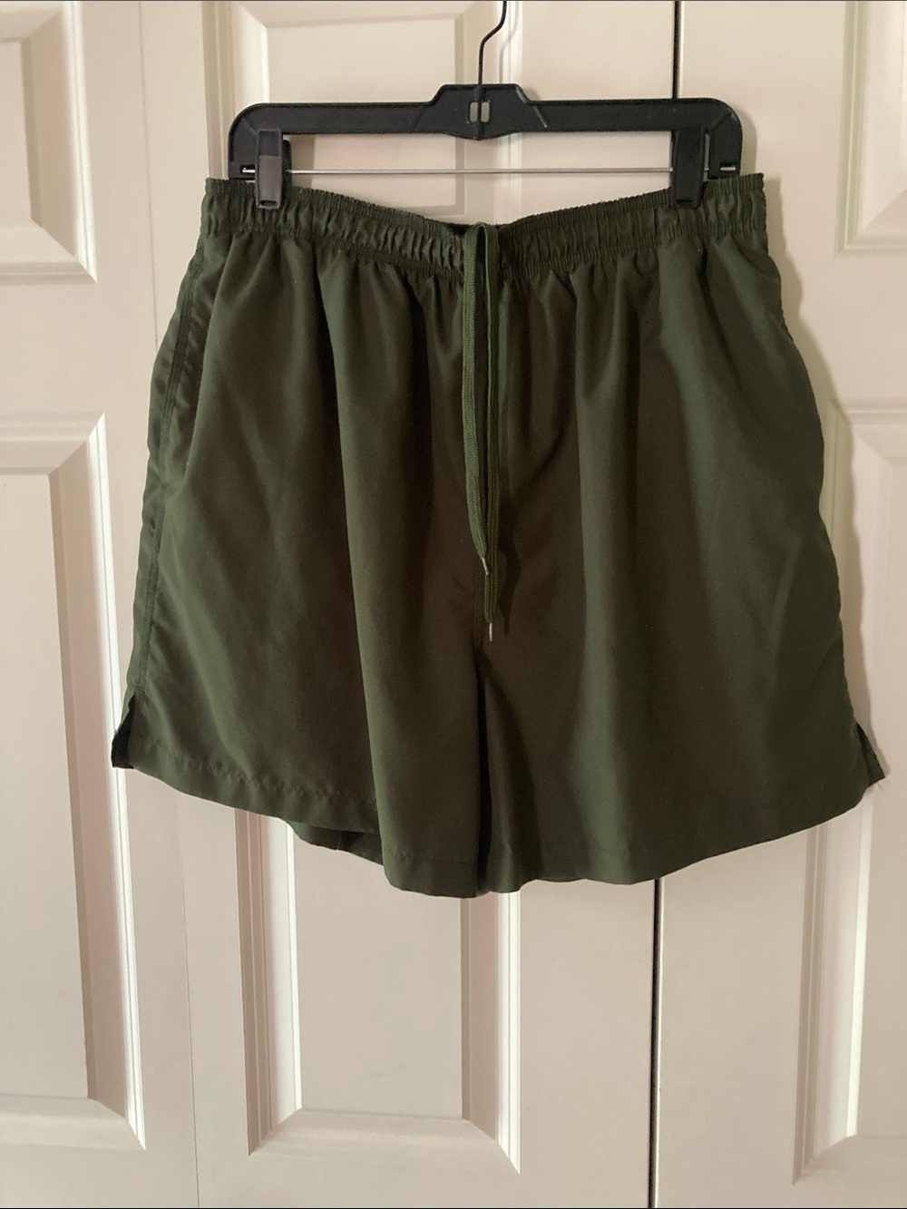 Puritan Men's swim trunks Olive Green mesh lined drawstring large 36/38